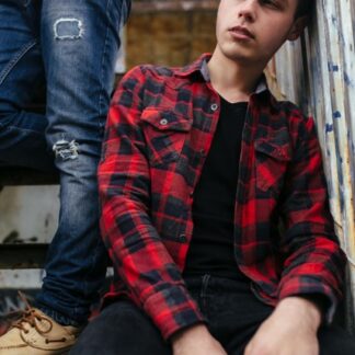 Camicia in flanella a quadri uomo